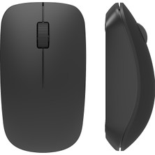 CoverZone Kablosuz Optik Mouse 2.4g USB Alıcılı Tak Çalıştır 1000 Dpı Hassas Izleme 60G Hafif Ergonomik Tasarım Sessiz 3D Tekerlek Dizüstü Masaüstü Pc Uyumlu Siyah | Ajazz NJ06