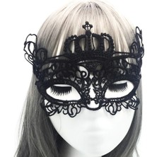 Aydogan's Siyah Renk Dantel Kesim Dantel Işlemeli Balo Parti Maskesi 9 No