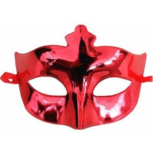 Aydogan's Kırmızı Renk Kostüm Partisi Ekstra Parlak Balo Maskesi 15X10 cm