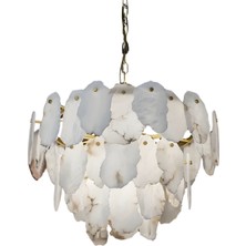 Ronisu Aydınlatma Marmora Mermer Sarkıt Avize – Yüksek Tavan Için Lüks Avize Ra-Avz- 5016-21-30