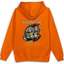 Overoz Toy Story Sırt Baskılı Kapüşonlu Yarı Oversize Unisex Sweatshirt Hoodie 1391