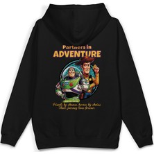 Overoz Toy Story Sırt Baskılı Kapüşonlu Yarı Oversize Unisex Sweatshirt Hoodie 1391