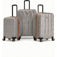Louisiana Polo 3'lü Valiz Seti Büyük Boy - Orta Boy - Kabin Boy Taş-Taba 1167