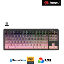 Sarftech Freewolf M87 Pbt Tuş Mebran Triple Bağlantı Modu Reinbow Aydınlatmalı Gaming Oyuncu Klavyesi