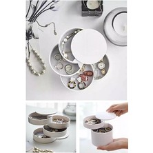 Aydogan's 4 Katlı Dönebilen Silindir Takı ve Makyaj Organizer Kutusu