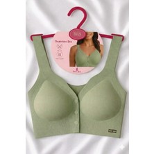 Best Bra Lingerie Best Bra Lazer Kesim Balensiz Dikişsiz Çıkarılabilir Pedli Iz Bırakmayan Önden Çıtçıtlı  Haylet  Sütyen