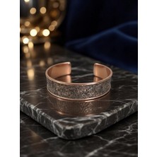 Anka Select El Yapımı Işlemeli Kabartma Desenli Enerji Artırıcı Koruyucu Saf Bakır Bileklik %100 Bakır