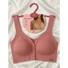 Best Bra Lingerie Best Bra Lazer Kesim Balensiz Dikişsiz Çıkarılabilir Pedli Iz Bırakmayan Önden Çıtçıtlı  Haylet  Sütyen