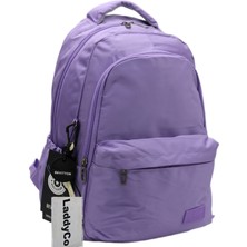 LaddyCo Saten Suya Dayanıklı Kumaş Unisex Siyah Okul Sırt Çantası 2200 Siyah