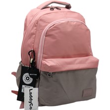 LaddyCo Saten Suya Dayanıklı Kumaş Unisex Siyah Okul Sırt Çantası 2200 Siyah