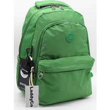 LaddyCo Saten Suya Dayanıklı Kumaş Unisex Siyah Okul Sırt Çantası 2200 Siyah