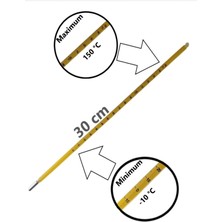 Tekno İstanbul Civalı Termometre - Kimya Termometresi - Cam Baget Termometre -10..150°C