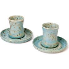 Neptune Marbling Deniz Kabuğu Kahve Fincanı - Ikili