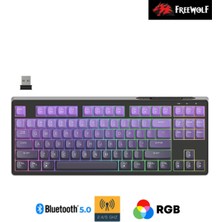 Sarftech Freewolf M87 Pbt Tuş Mebran Triple Bağlantı Modu Reinbow Aydınlatmalı Gaming Oyuncu Klavyesi