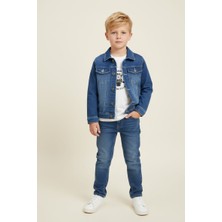 Terry Kot Ceket, Pantolon, Baskılı Tshirt 3lü Erkek Çocuk Takım