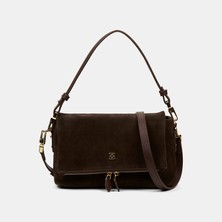 Desa Kadın Acı Kahve Ayarlanabilir Askılı Süet Omuz Çantası