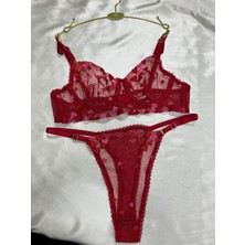 Nivene KIRMIZI DANTELLİ BRALET TAKIM