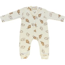 Balgüneş Ayıcık Desenli %100 Pamuk Bebek Tulum