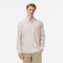Nautica Erkek Bej Regular Fit Çizgili Gömlek W65445T.2TS
