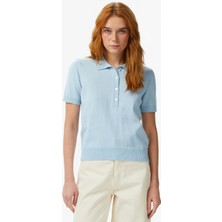 Nautica Kadın Mavi Regular Fit Triko Polo Yaka T-Shirt 65K505T.4SK