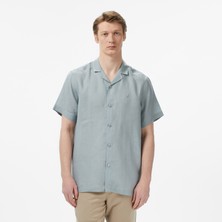 Nautica Erkek Yeşil Regular Fit Kısa Kollu Keten Gömlek W65102T.3SV