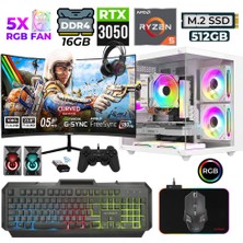 Xaser River X20 Ryzen 5 5500 16GB Ram 512GB M.2 Nvme SSD RTX3050 23.8" 200Hz Oyuncu Tavsiye Sistem