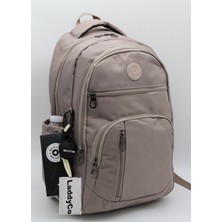 LaddyCo Saten Suya Dayanıklı Kumaş Unisex Siyah Okul Sırt Çantası 1700