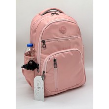 LaddyCo Saten Suya Dayanıklı Kumaş Unisex Siyah Okul Sırt Çantası 1700