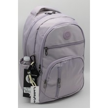 LaddyCo Saten Suya Dayanıklı Kumaş Unisex Siyah Okul Sırt Çantası 1700