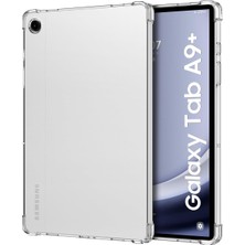 Efg Samsung Galaxy Tab A9 Plus 11'' SM-X210 X215 X216 Antishock Köşe Korumalı Şeffaf Shockproof Esnek Silikon Kılıf