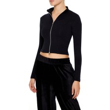 F21 Çift Fermuarlı Crop Ceket