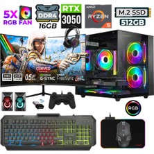 Xaser River X10 Ryzen 5 5500 16GB Ram 512GB M.2 Nvme SSD 6gb RTX3050 23.8" 200Hz Oyuncu Tavsiye Sistem
