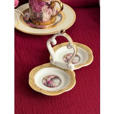 Rossev Porselen Lokumluk 6 Parça 24K Flores 15*9 cm