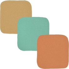 Organickid Charmed  Mint/turuncu/tan Çok Amaçlı Bez 3'lü Set