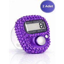 TeknoBeyza Taşlı Dijital Zikirmatik Parmak Sayacı 2’li Set (Tally Counter)