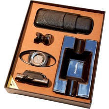 Cohiba Çakmak Kesici Küllük Kılıf Sehpa Beşli Siyah Puro Seti