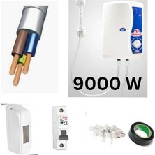 Artemis 9000 W Şofben Yüksek Isı 4mt Kablolu Tam Takım Set