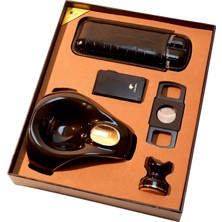 Cohiba Çakmak Kesici Küllük Kılıf Sehpa Beşli Siyah Puro Seti