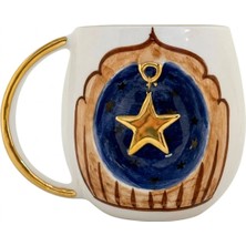 BSK Ceramics Handmade Ramazan Koleksiyonu Porselen Kupa - YILDIZ