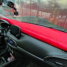 Universal Yumuşak Tüylü Peluş Kürk Oto Torpido Bagaj Üstü Örtü Halı Kırmızı 130X40CM