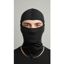 Thermoform Aeroride Mikrofiber Kask Içi Balaklava Antimikrobiyal Kar Maskesi Siyah