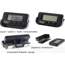 Mcg® Ev ve Araç Tipi Dijital Saat Kronometreli Alarmlı Pilli Saat
