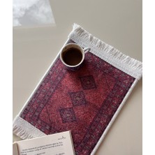 Vesile Atölye Mini Dekoratif Halı, Hümayun Desen, Baş Seccadesi,umre,hediyelik,mousepad