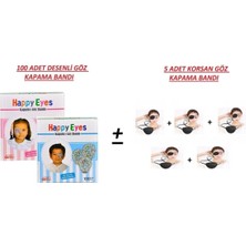 Rotantix Çocuk Göz Kapama Bandı 100'LÜK Kutu Göz Pedi Farklı Desenler + 5 Adet Korsan Göz Bandı