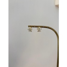 Marsel Mini Kelebek Taşlı Xp Klipsli Vip Gold Küpe