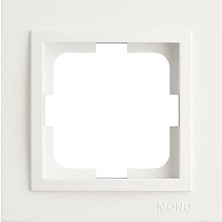 Mono Electrik 45X45 Topraklı Modül+Kapak ve Tekli Çerçeve