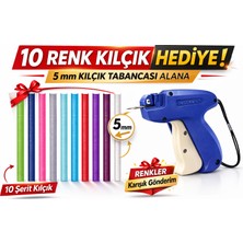 Albertos Türban Kuaför Tasarım 5 mm Fine Kılçık Tabancası Etiket Tabancası 10 Renk 10 Adet Kılçık Hediyeli