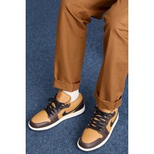 Nike Air Jordan 1 Low Special Edition Leather Sneaker Hakiki Deri Unisex Günlük Spor Ayakkabı Kahverengi