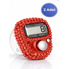 TeknoBeyza Taşlı Dijital Zikirmatik Parmak Sayacı 2’li Set (Tally Counter)