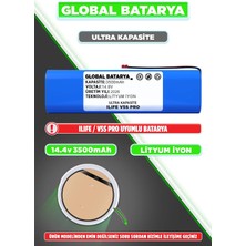 Global Batarya Ilıfe V5S Pro Uyumlu Robot Süpürge Bataryası 14.8V 3500MAH Li-Ion Pil (Ultra Kapasite)
